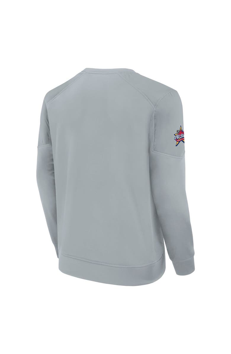 FANATICS Men's Fanatics Branded Gray 2024 NHL All-Star Game Authentic Pro Tech Fleece Pullover Sweatshirt, Alternate, color,