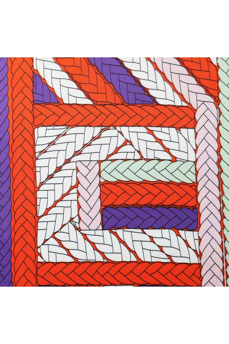 The Marlowe Scarf, Alternate, color, Orange/Purple