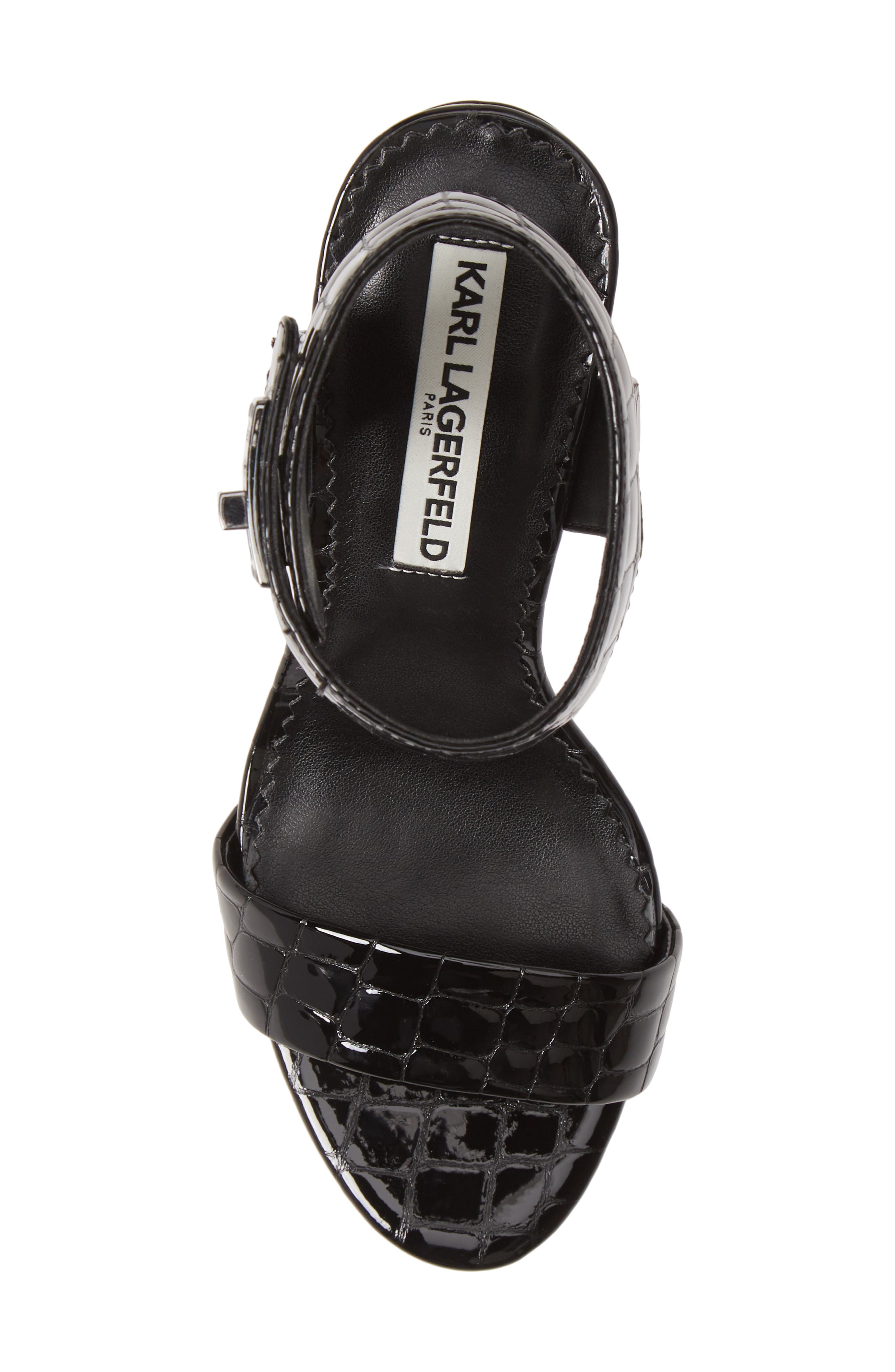 KARL LAGERFELD PARIS Olivia Ankle Strap Sandal, Alternate, color, 