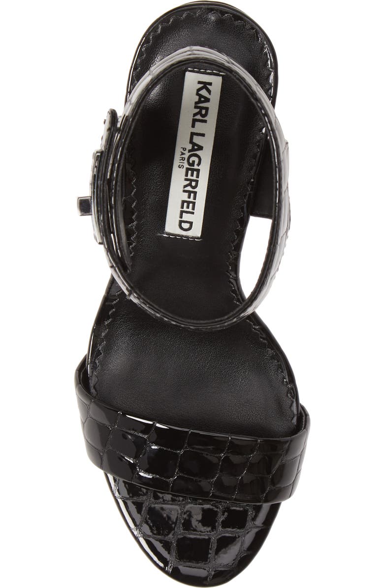 KARL LAGERFELD PARIS Olivia Ankle Strap Sandal, Alternate, color,