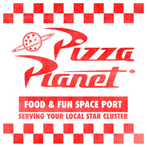 Toy Story Pizza Planet Uniform Graphic T-shirt In White
