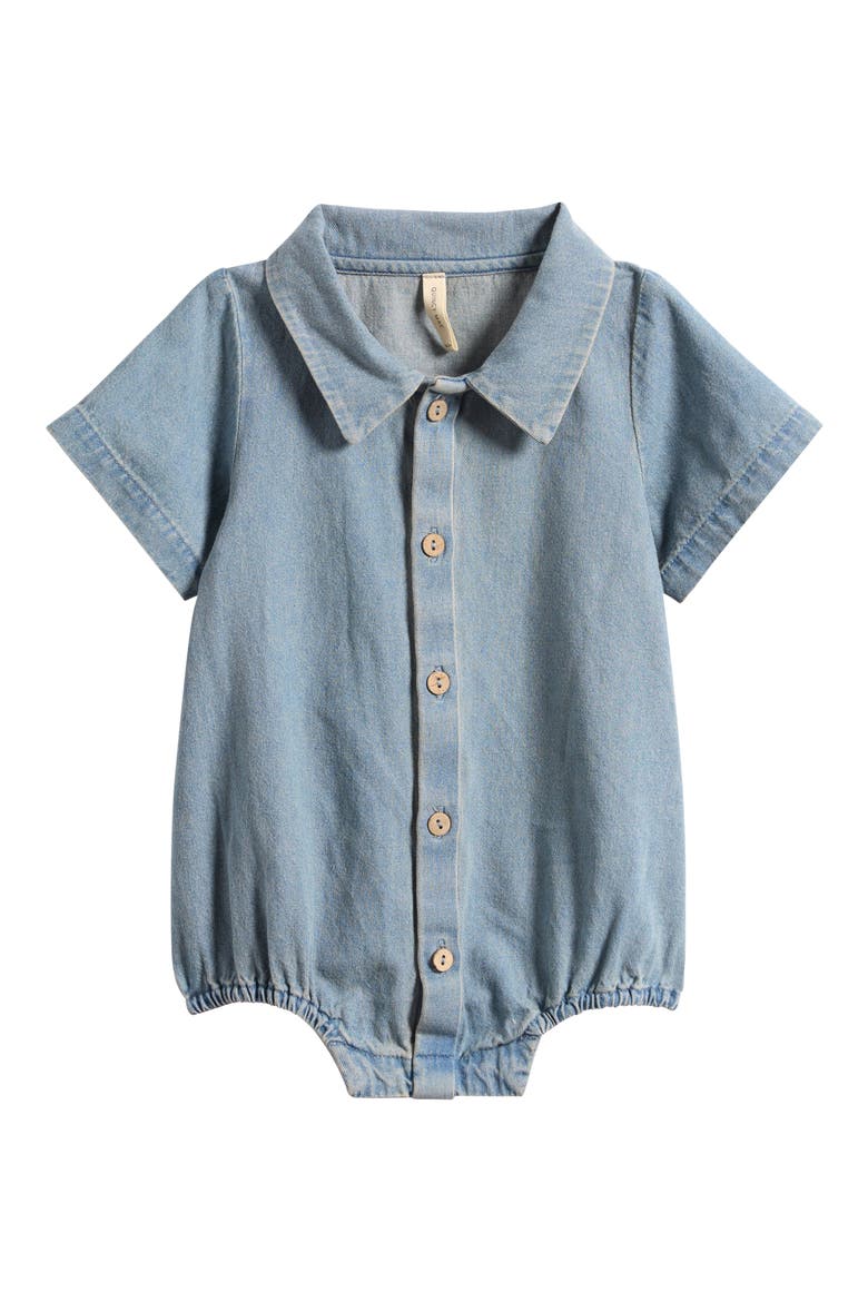 Matteo Cotton Chambray Romper, Main, color, CHAMBRAY