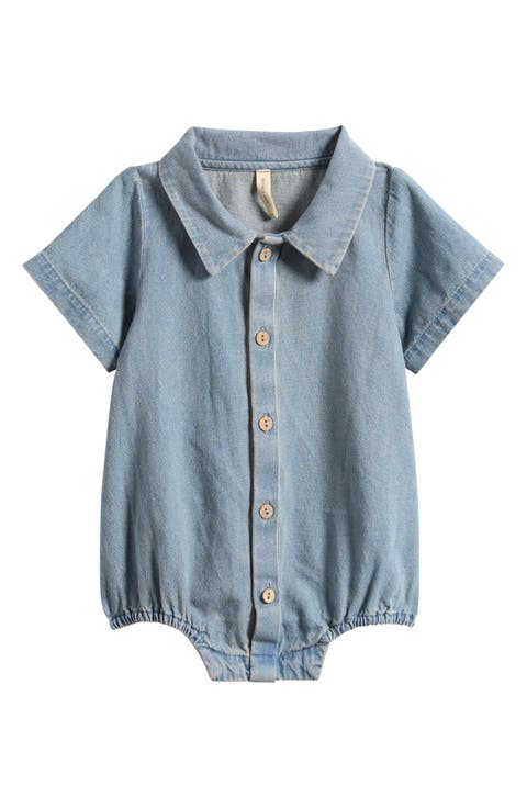 Matteo Cotton Chambray Romper (Baby)