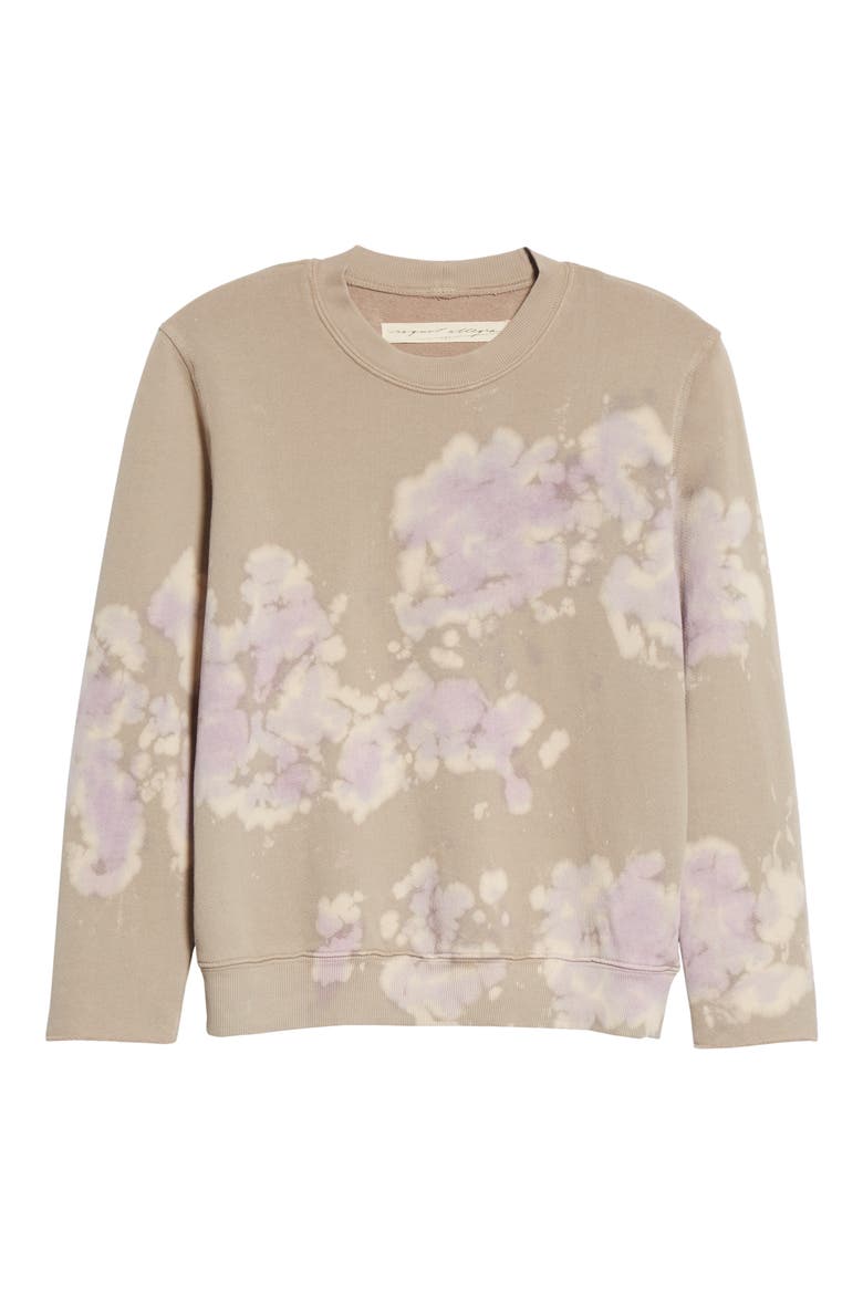 Tie Dye Sweatshirt, Alternate, color, TAUPE LILAC TIE DYE