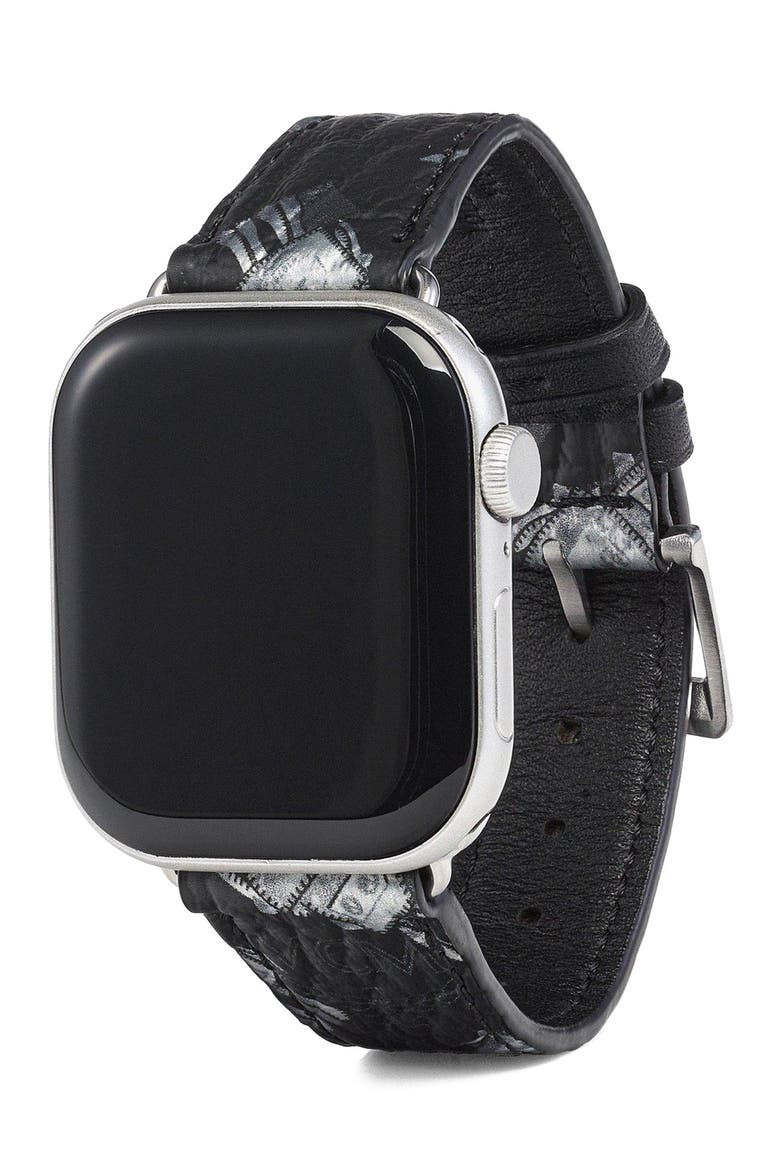 42-49mm Apple Watch Band in Rabot Rabot Visetos, Main, color, Black