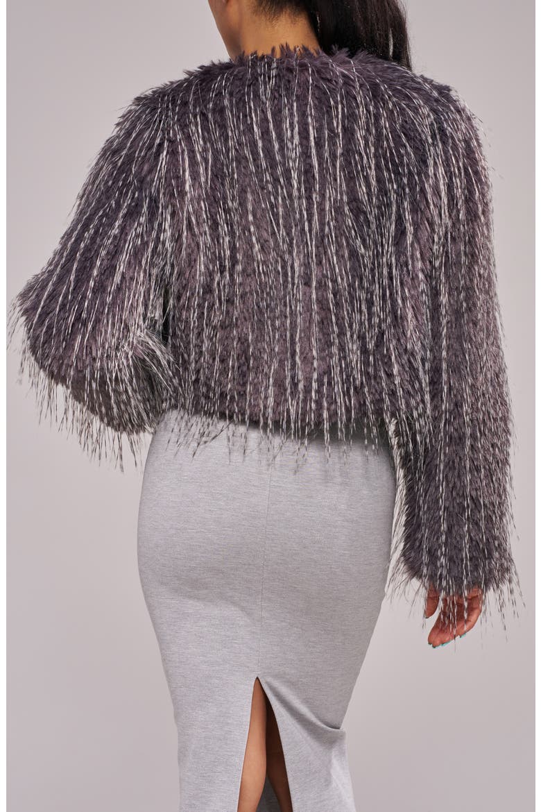 Vetra Faux Fur Jacket, Alternate, color, EGGPLANT