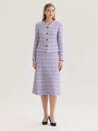 Misook Plaid Tweed Knit Jacket