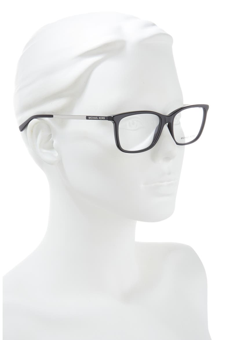 54mm Rectangular Optical Glasses, Alternate, color, BLACK