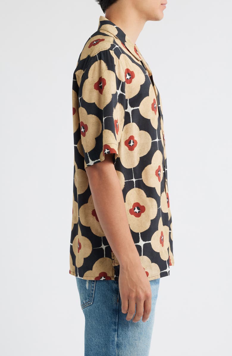 Wax London Didcot Holiday Camp Shirt, Alternate, color, Black / Red