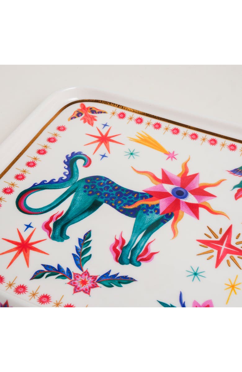 Zsa Zsa Zsu Shekou Porcelain Decorative Tray 12X8X1 In, Alternate, color, White