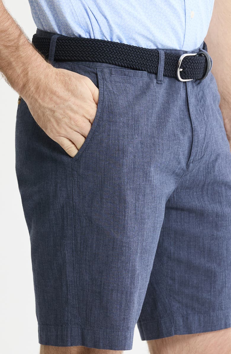 JACHS Stretch Chambray Shorts, Alternate, color, Navy