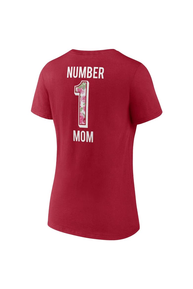Women's Fanatics Branded Red Tampa Bay Buccaneers Team Mother's Day V-Neck T-Shirt, Alternate, color, Red