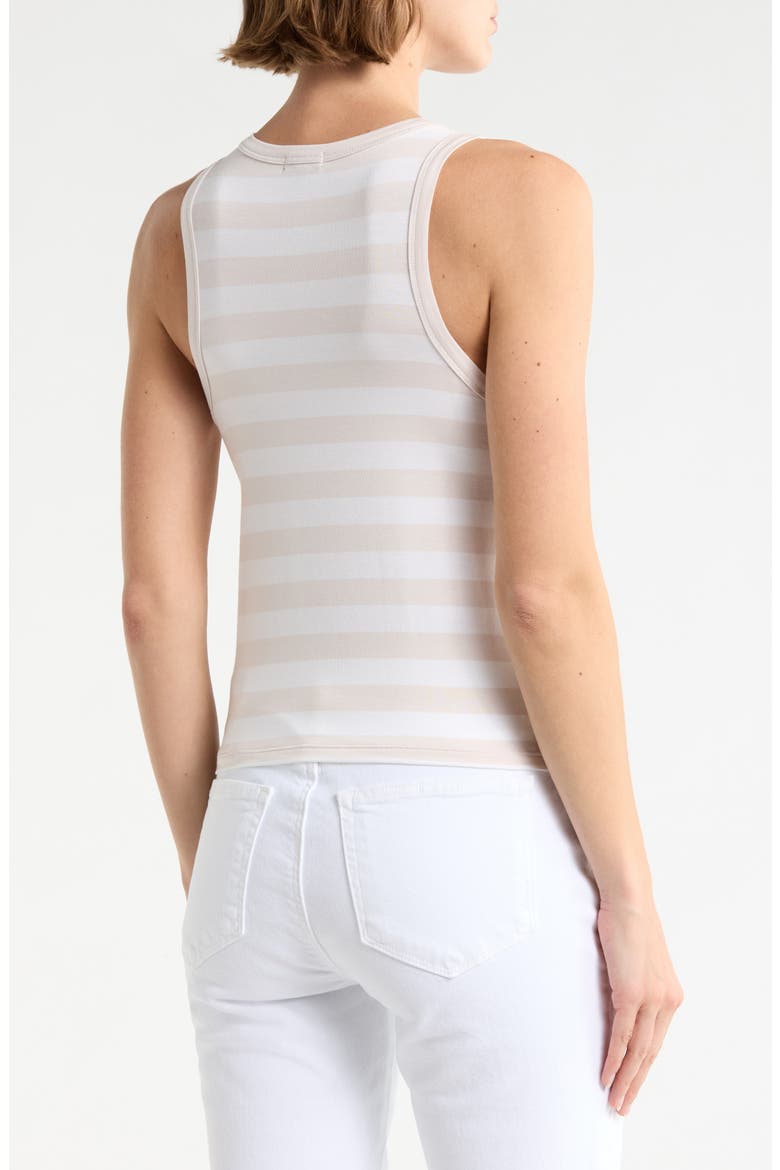 Lulu Stripe Tank, Alternate, color, WHITE/ MOONSTONE GREY