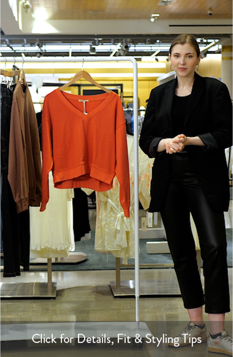 French Terry V-Neck Sweatshirt, sales video thumbnail