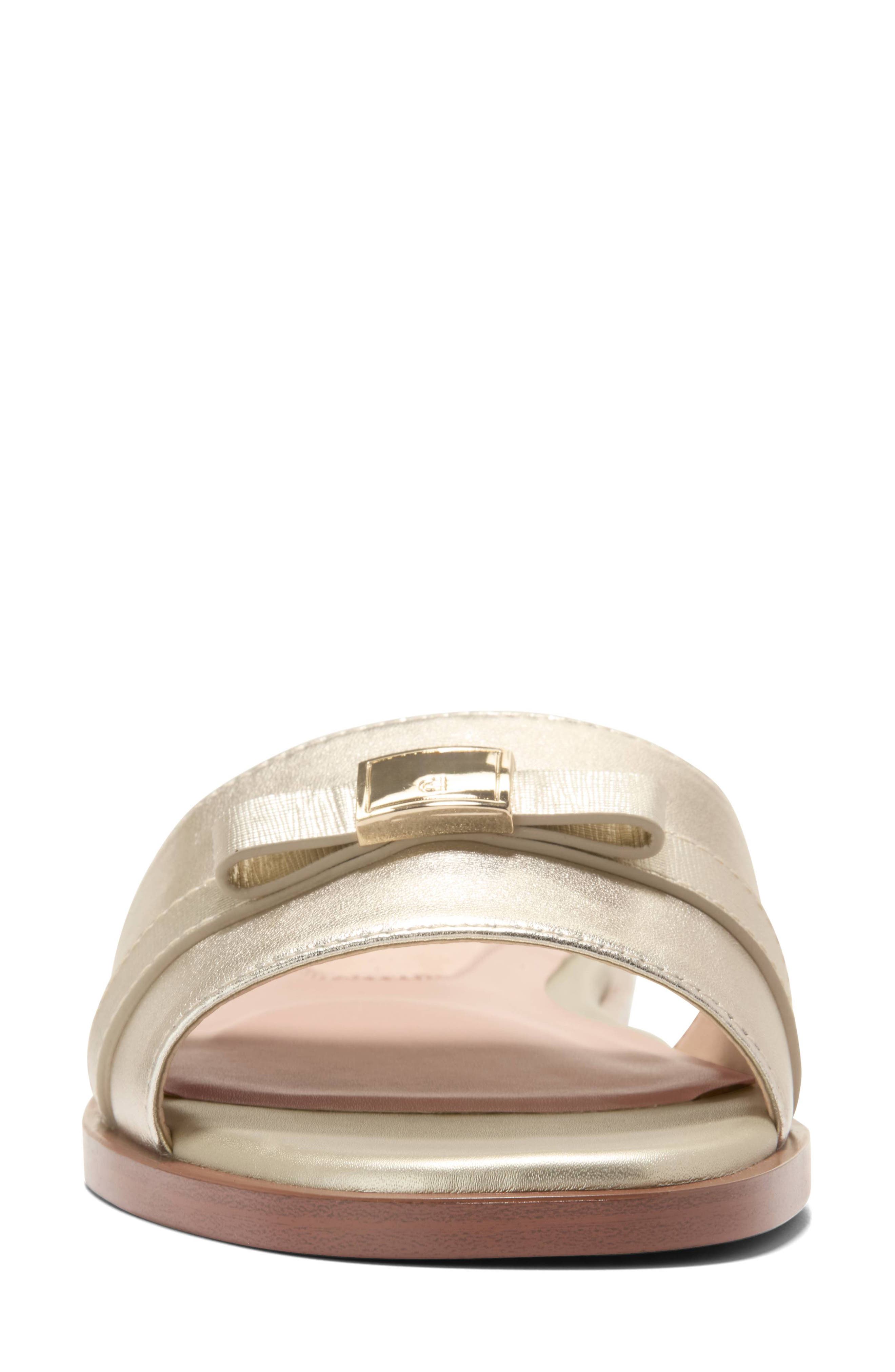 Go-To Emalia Slide Sandal, Alternate, color, SOFT GOLD LEATHER