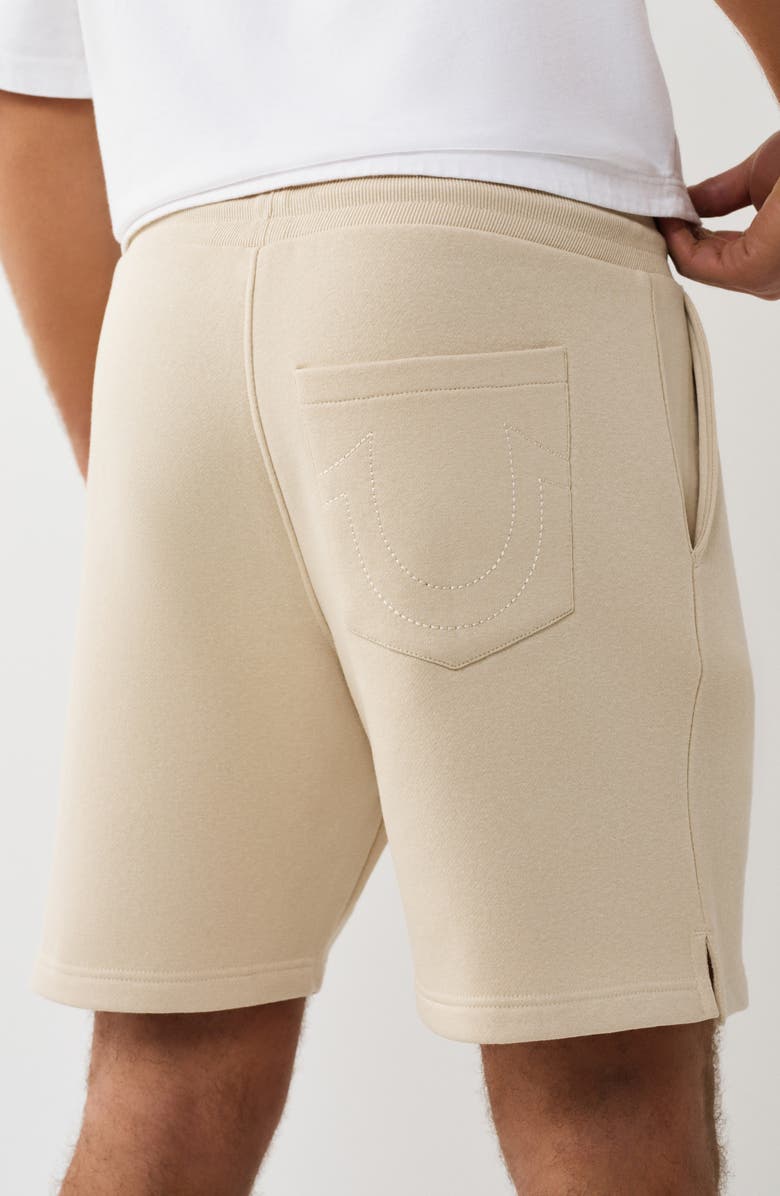 True Religion College Sweat Shorts, Alternate, color, Fog