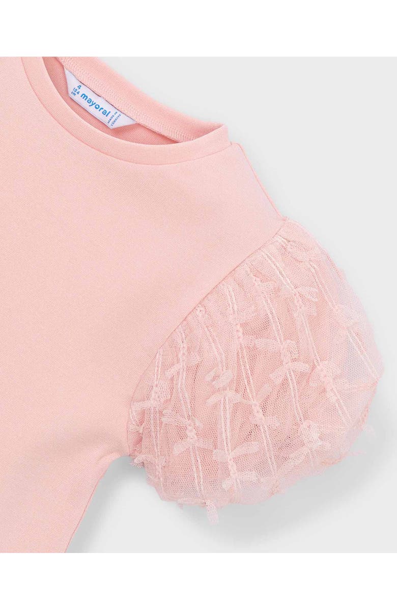 Mayoral Top With Puff Sleeves, Alternate, color, Pink