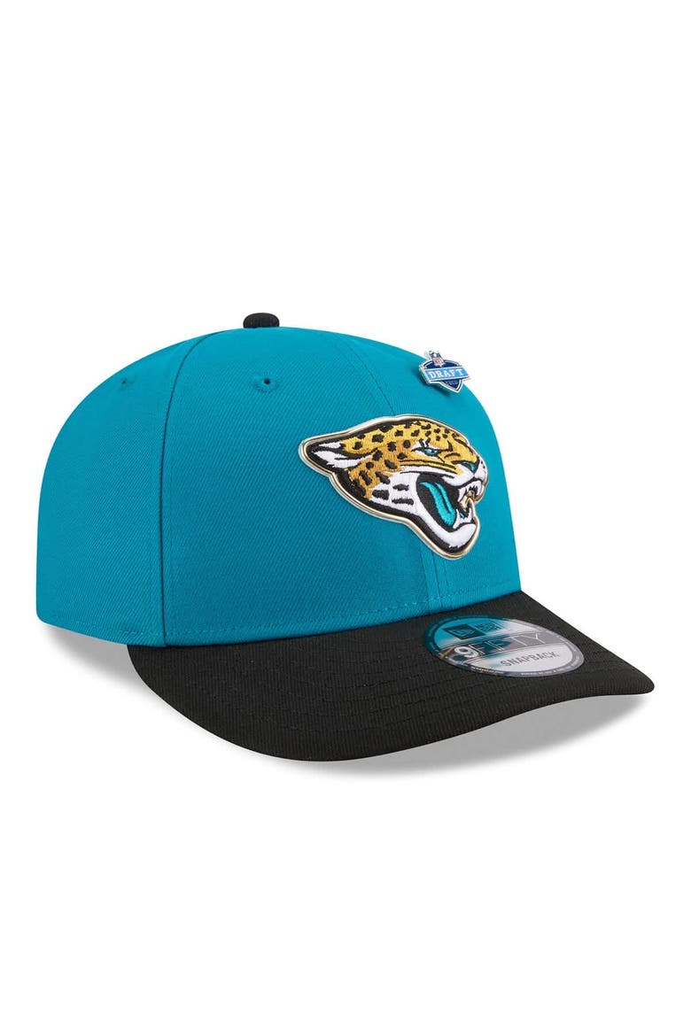 Men's New Era  Teal/Black Jacksonville Jaguars 2026 NFL Draft On Stage Pre-Curved 9FIFTY Snapback Hat, Alternate, color, Teal