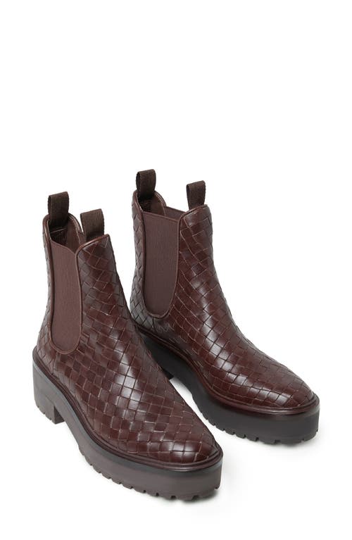 Loeffler Randall Reggie Woven Chelsea Boot In Burgundy