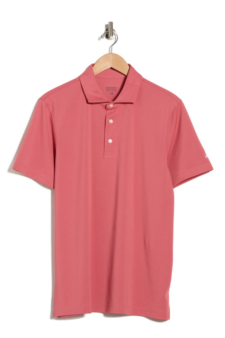 Pique Short Sleeve Polo, Alternate, color, BAROQUE ROSE