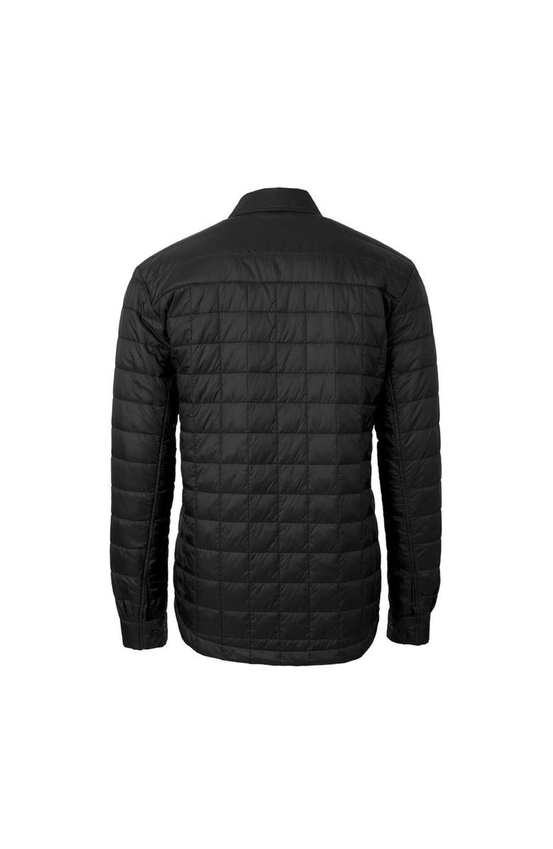 Cutter & Buck Men's Cutter & Buck Black Virginia Tech Hokies Team Logo Big & Tall Rainier PrimaLoft Eco Insulated Quilted Button-Up Shacket, Alternate, color, 
