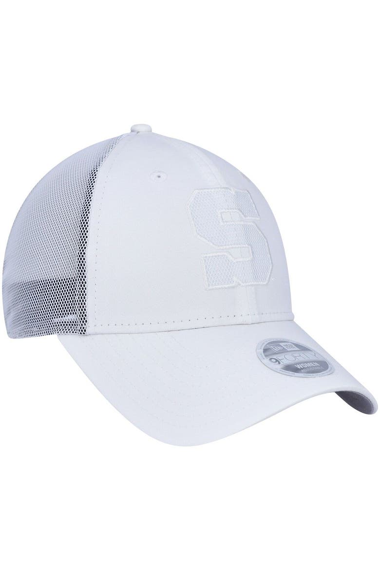 Women's New Era White Penn State Nittany Lions Trucker 9FORTY Snapback Hat, Alternate, color, White