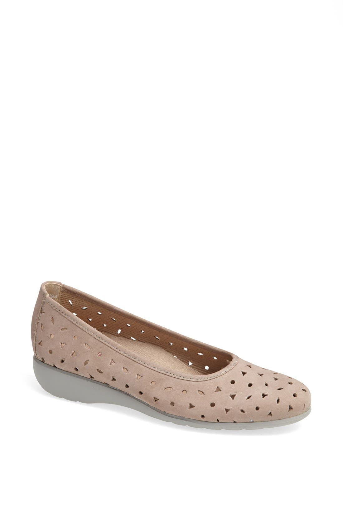 'Aubrey' Perforated Flat, Main, color, STONE