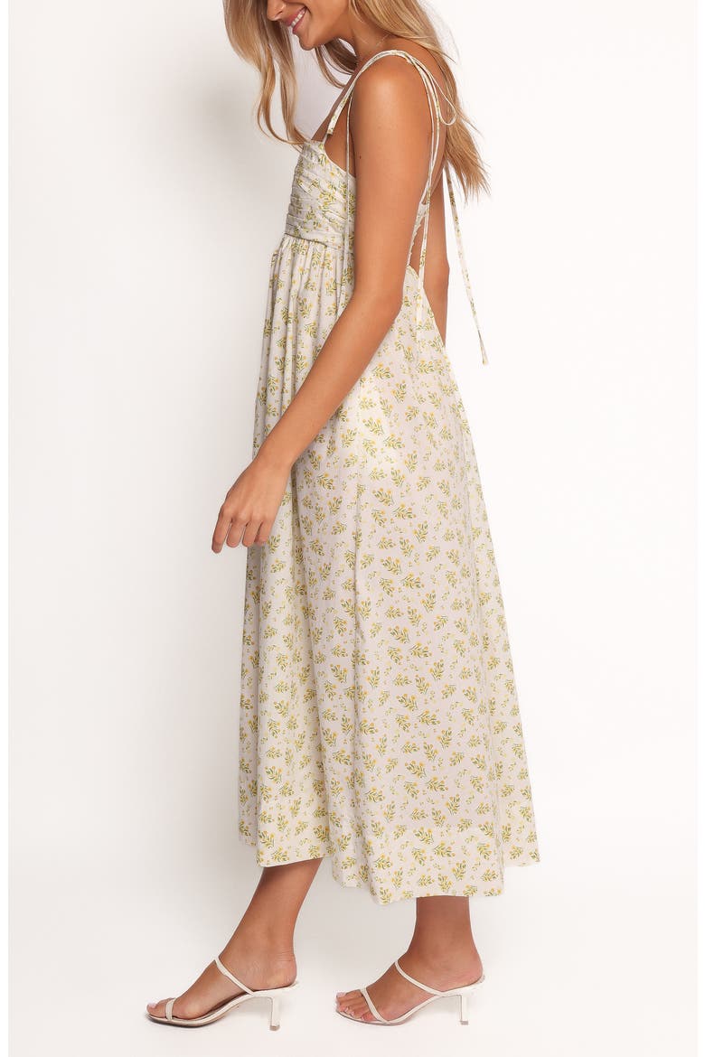 Ashtyn Pleated Bodice Maxi Sundress, Alternate, color, YELLOW FLORAL