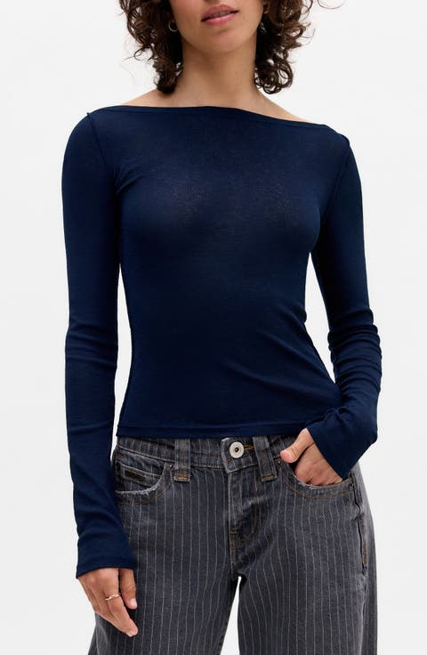 新品未開封 Nana ribbon oneshoulder tops Sera One Shoulder Recycled Nylon Top With Drape - Basil