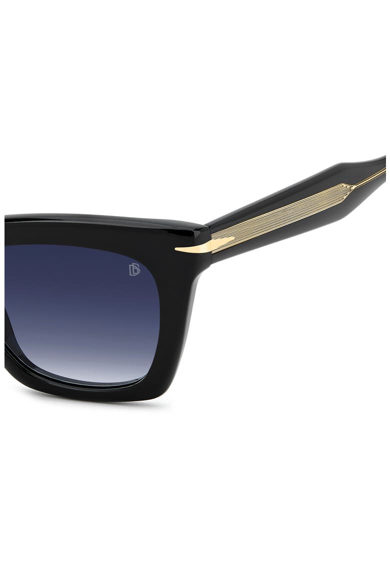 DB 99/Miami 51mm Gradient Rectangular Sunglasses, Alternate, color, BLACK/ BLUE SF