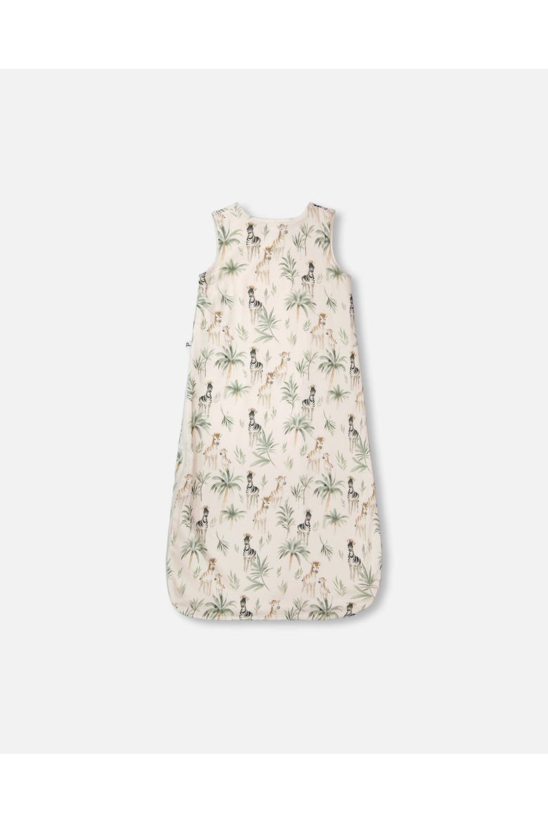 Organic Cotton Jersey Muslin Zebra Printed Sleep Sack, Alternate, color, Beige Zebra Print