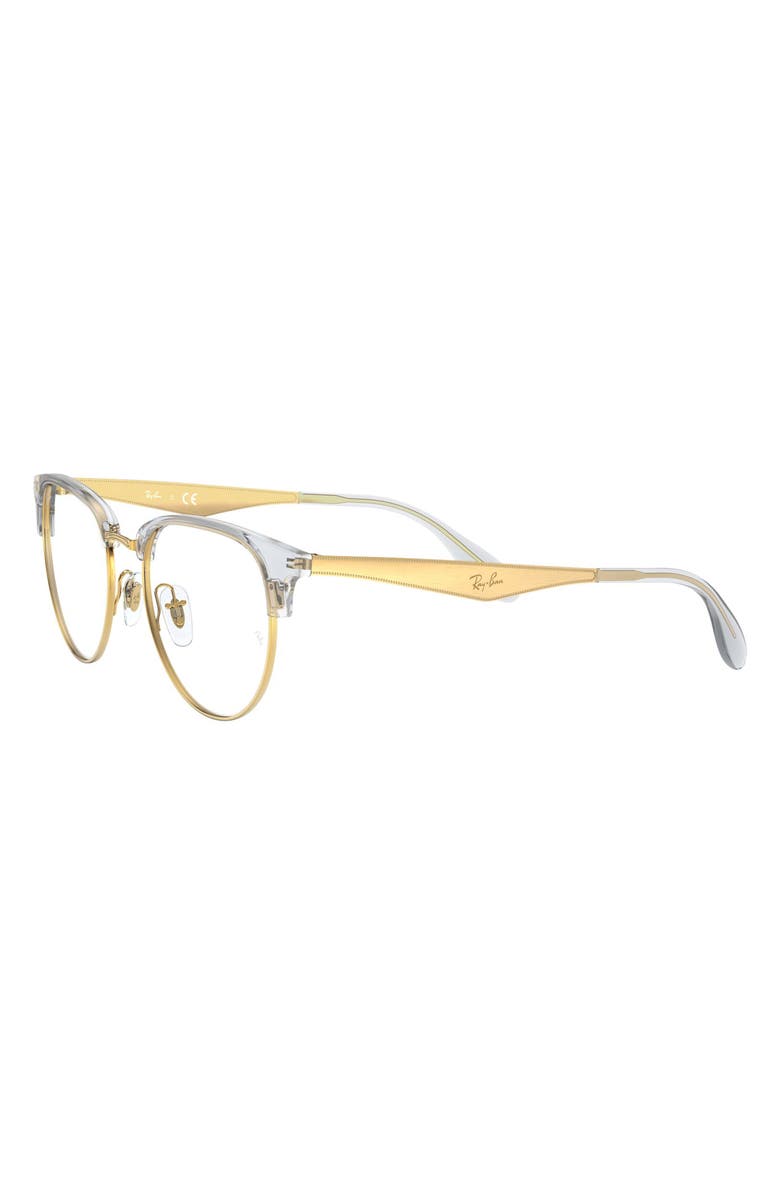 Ray-Ban Phantos 51mm Optical Glasses, Alternate, color, Goldd