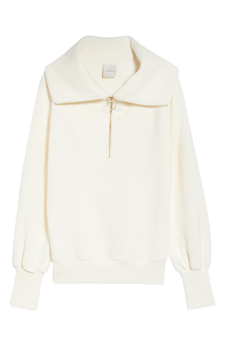 Varley Vine Ottoman Half Zip Pullover, Alternate, color, Ivory