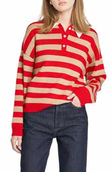 WAYF Logan Stripe Polo Sweater