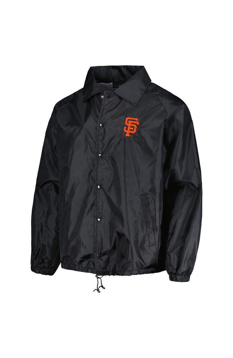 DUNBROOKE Men's Dunbrooke Black San Francisco Giants Coach's Raglan Full-Snap Windbreaker Jacket, Alternate, color, Black