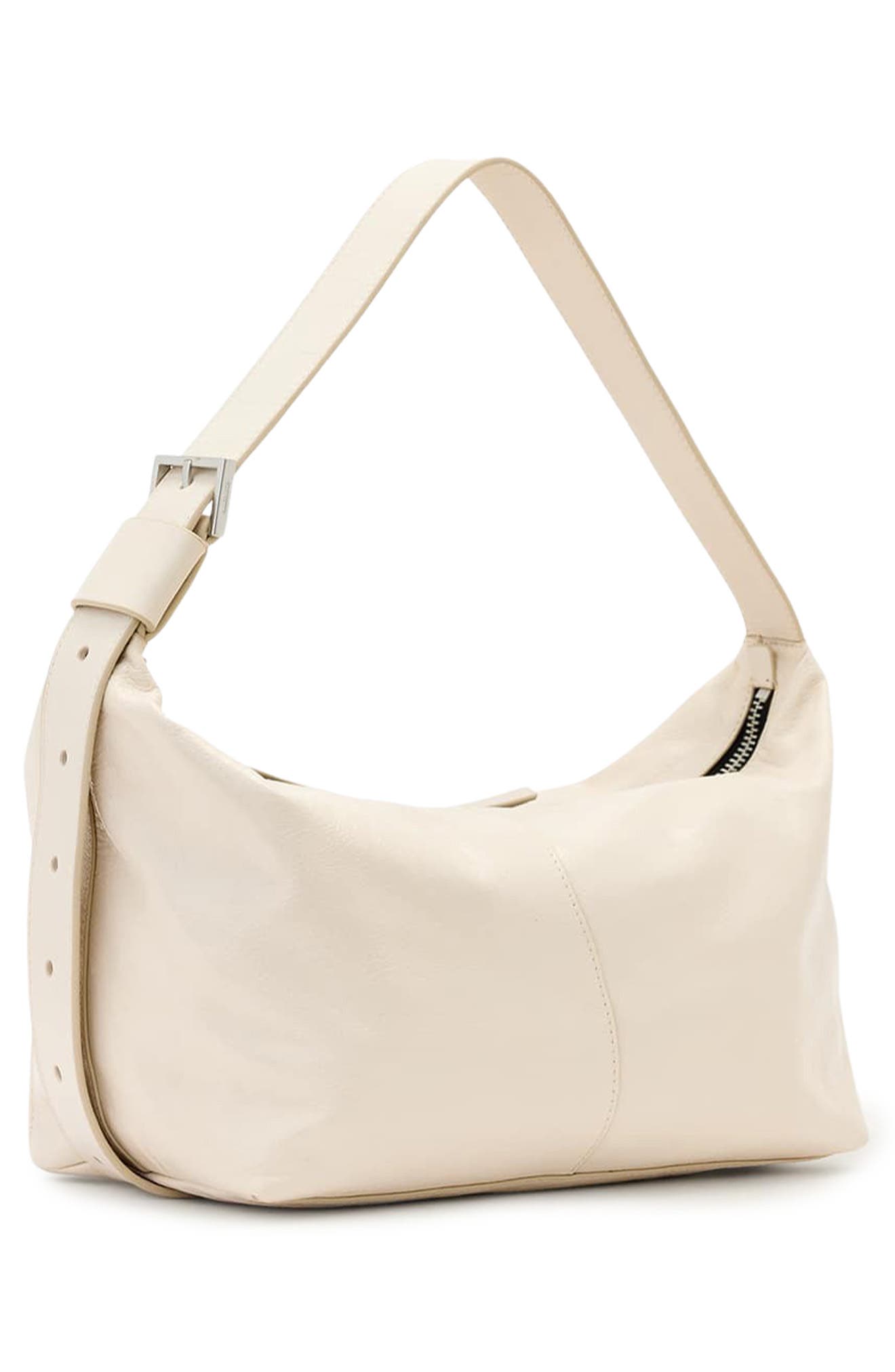 Jean Ray Leather Shoulder Bag, Alternate, color, GYPSUM WHITE