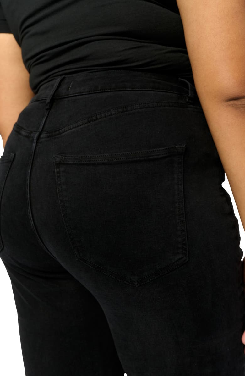 WARP+WEFT ASE High Waist Straight Leg Stretch Jeans, Alternate, color, Jet Black