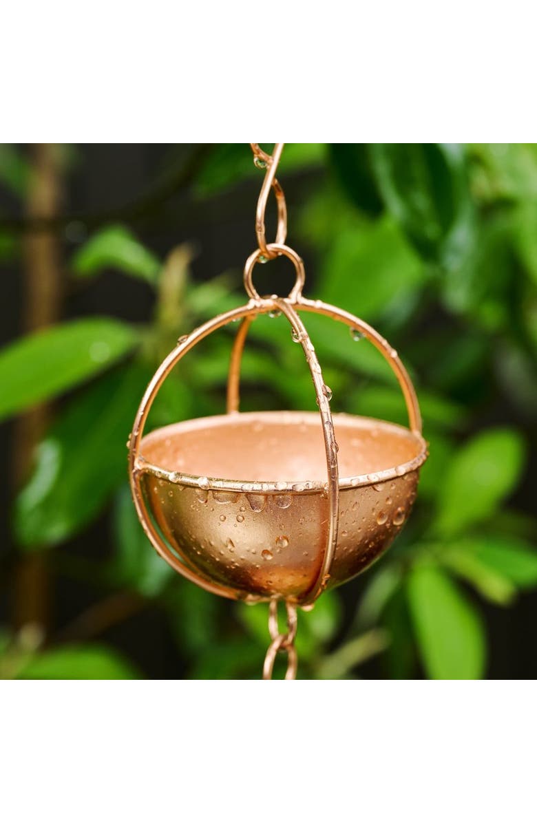 Ten Thousand Villages Prava Copper Rain Chain, Alternate, color, Copper