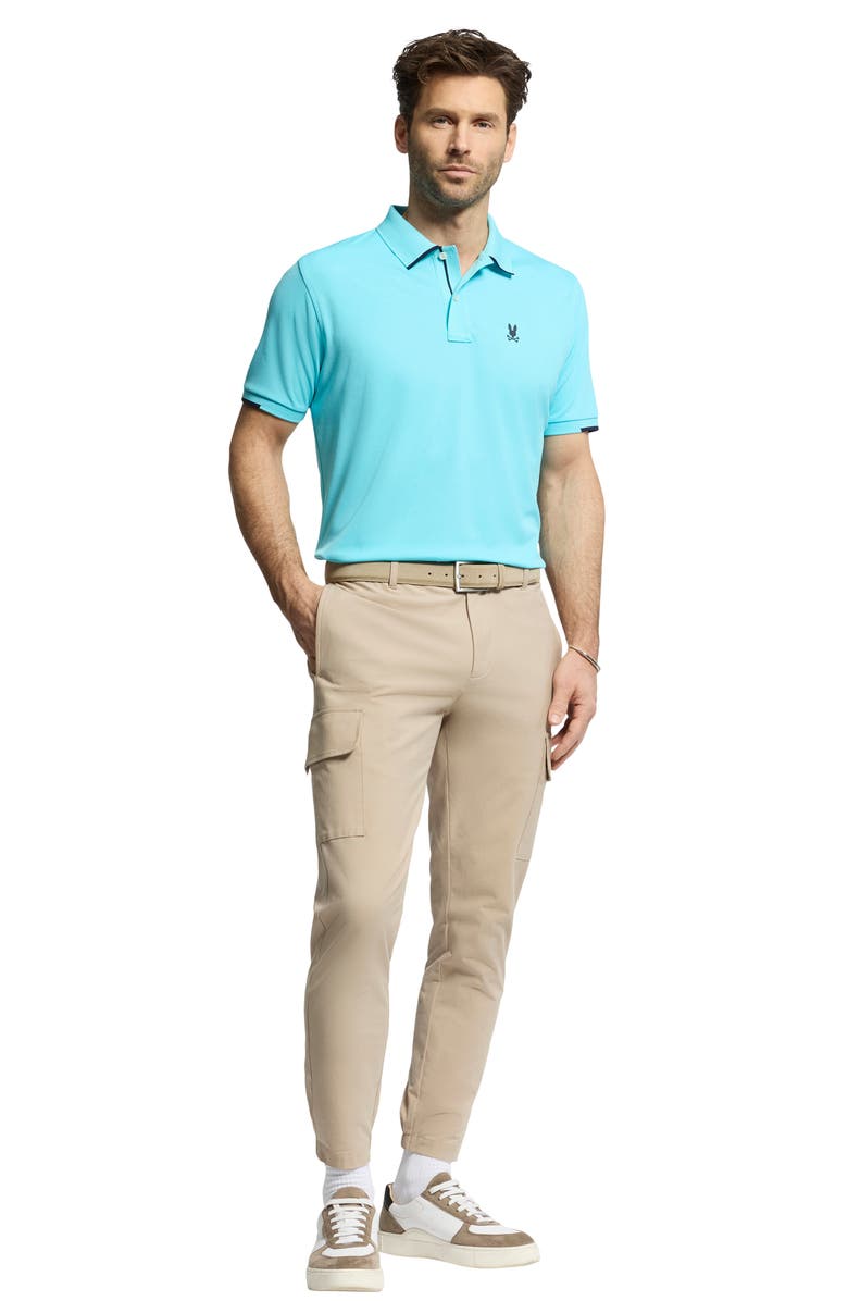 Psycho Bunny Elliston Slim Fit Sport Piqué Polo, Alternate, color, Bachelor Button