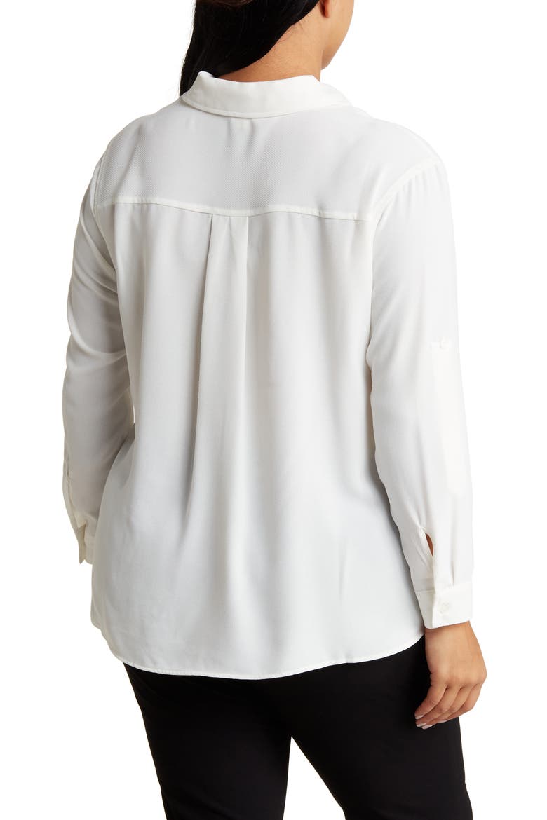 Textured Popover Tunic, Alternate, color, WHITE