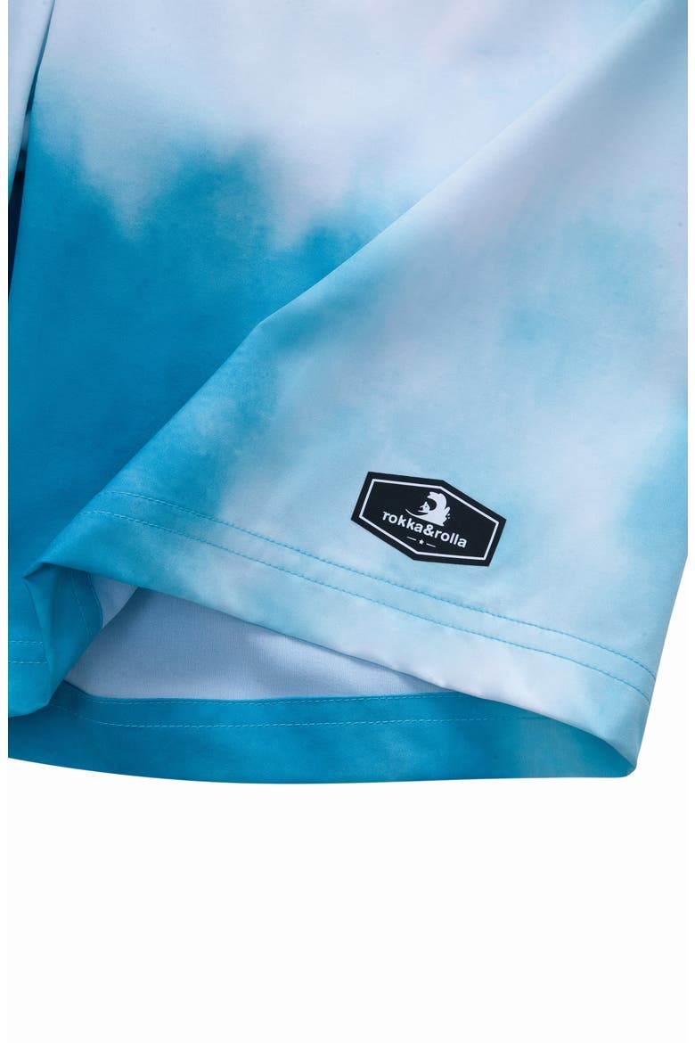 Kids' 4-Way Stretch Swim Trunks with Mesh Lining, Alternate, color, Ocean Wave