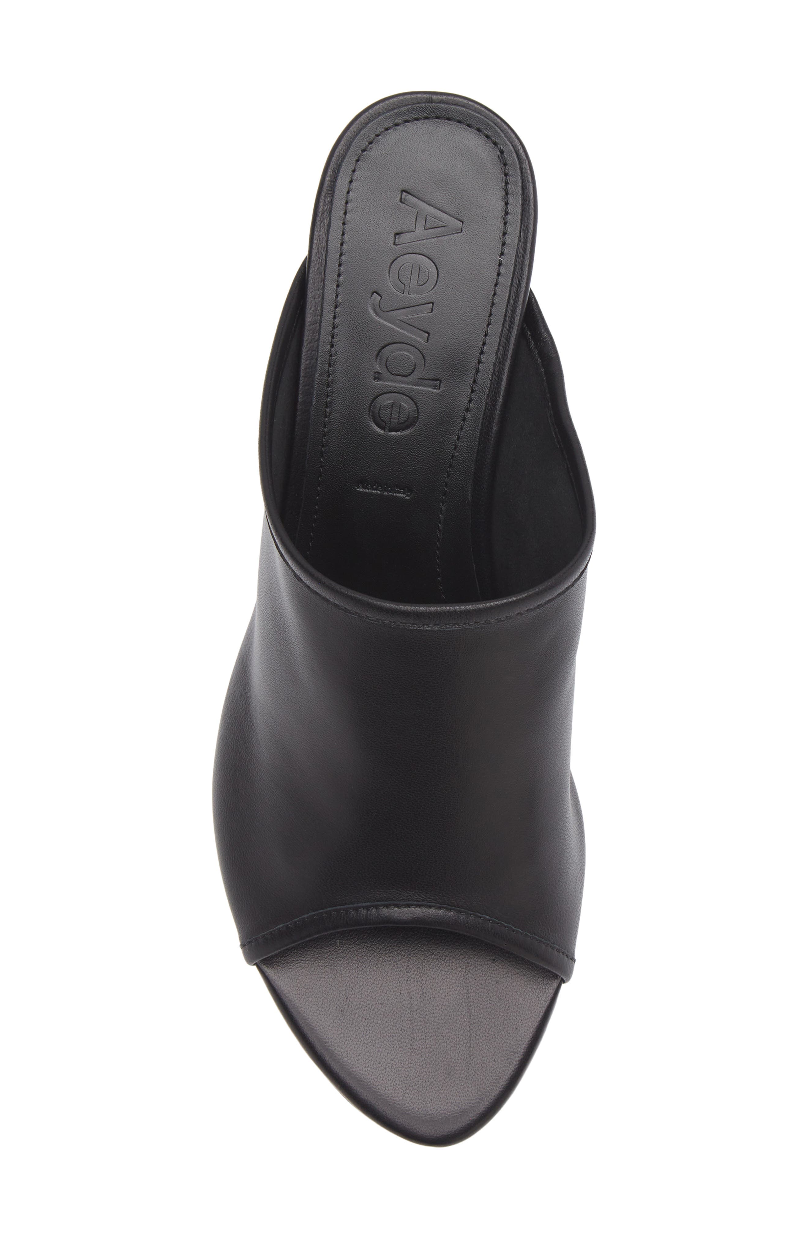 aeyde Suzanne Wedge Sandal, Alternate, color, Black