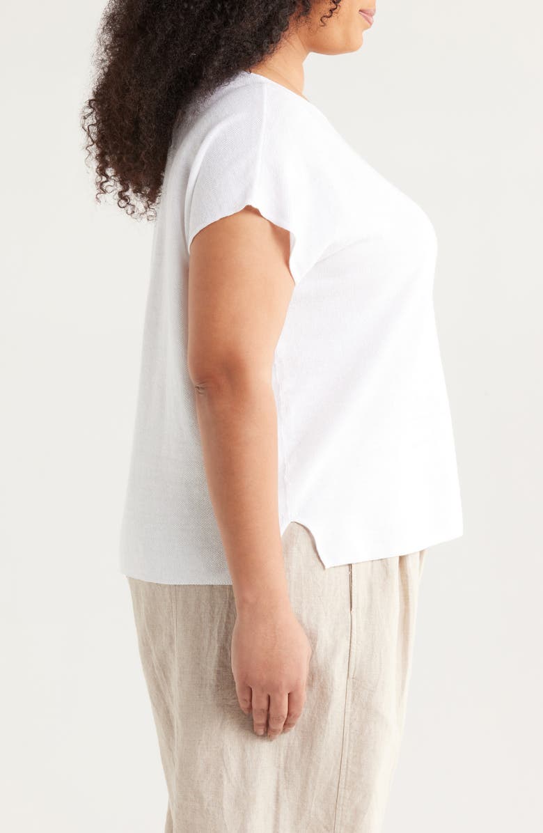 Eileen Fisher Crewneck Organic Cotton & Organic Linen Sweater, Alternate, color, 