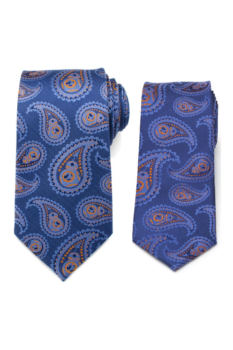 BB-8 Father & Son Silk Tie Set, Main, color, BLUE