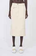 SPORTMAX Adepto Cotton Blend Twill Pencil Skirt