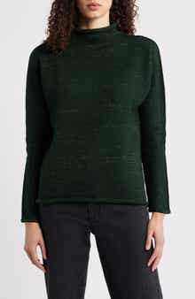 Monterey Stripe Cotton Funnel Neck Sweater