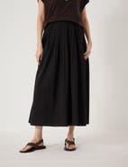 Hush Maddie Pleated Cotton Voile Midi Skirt