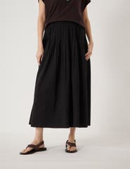Hush Maddie Pleated Cotton Voile Midi Skirt