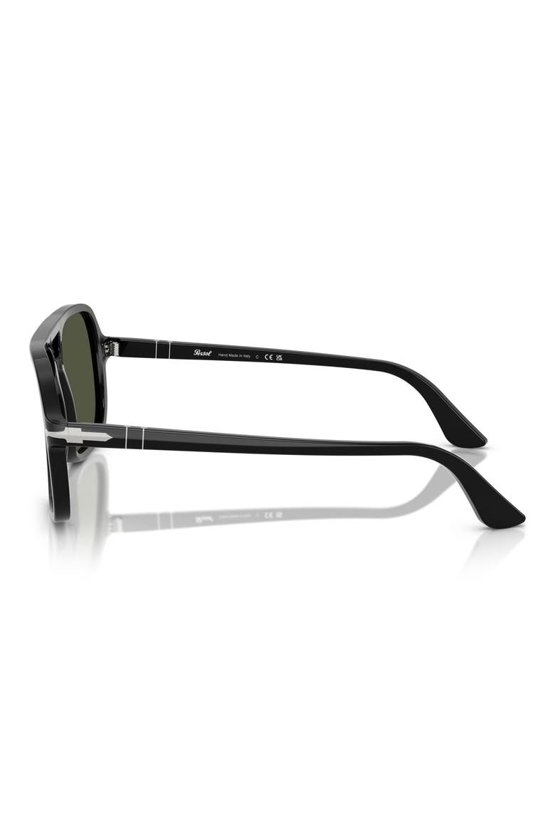 58mm Pilot Sunglasses, Alternate, color, BLACK/ GREEN