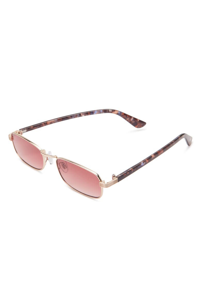 BP. Gradient Rectangular Sunglasses, Alternate, color, Gold- Brown